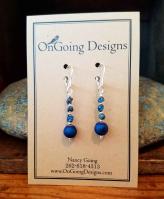 Midnight Blue Druzy Earrings by Nancy Going