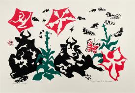 Cows in the Garden by Schomer Lichtner
