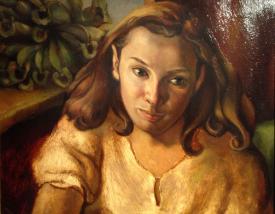 Untitled (Girl with Plant) by Charles Thwaites