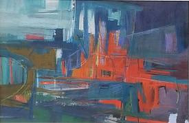 Untitled (Abstract with Orange) by Paul Donhauser