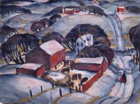 Snowy Country Roads 1 by Chris (Christian) Olson