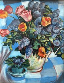 Floral with Lilacs by Lois Ireland