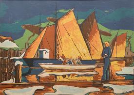 At the Docks by Helmut Summ