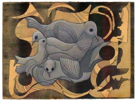 Huddled Doves by Jewell Riano-Bradley