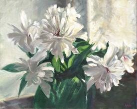 Peonies in Green and Gray by Thomas Buchs