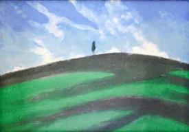 Tree on Hill by Mary Theisen - Helm