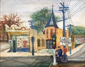 Motorcycle Policeman by Aaron Bohrod