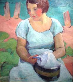 Woman with Hat by Elsa Ulbricht