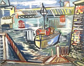 Boat on the River by Leroy Ebert