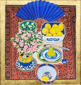 Blue Fan by Helen Olney