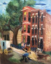 Chicago St. Construction by Aaron Bohrod