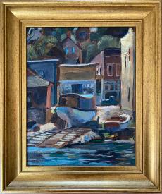 Docked Boats (2-sided) by Robert von Neumann