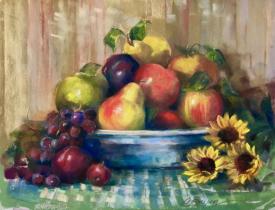 Christmas Fruit Still-Life by Carol Rowan