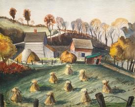 Chicken Farm with Corn by Edward Boerner