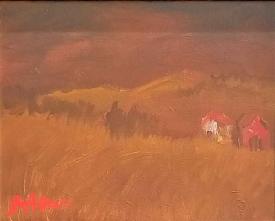 Untitled (Landscape with Barns) by Jo Gross