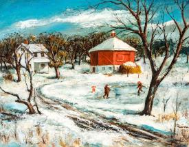 Octagon Barn by Earle Thomas Raine