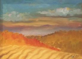 Untitled (Landscape with Yellow Field) by Jo Gross