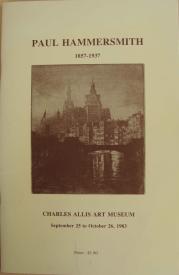 Paul Hammersmith, 1857-1937: Charles Allis Art Museum Exhibition Catalogue by Paul Hammersmith