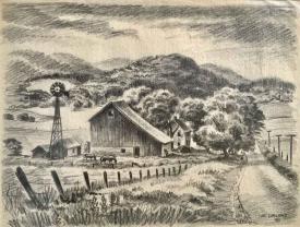 Barn Landscape Study by Lois Ireland