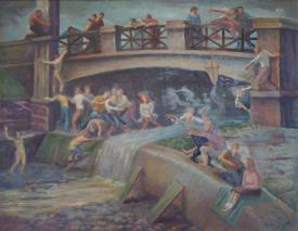 Fun at the Bridge by Santos Zingale