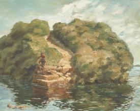 Blue Gill Fishing by Margaret Wehrley