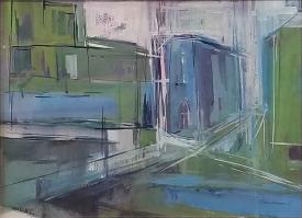 Untitled (Abstract with Blue) by Paul Donhauser