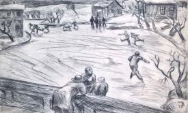 Ice Skaters by Willhelm (Willi) Knapp