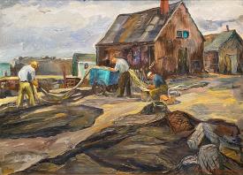 3 Fishermen Working by Robert von Neumann