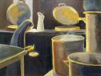 Nun working in Kitchen by Sister Mary Thomasita Fessler