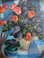 Floral with Lilacs by Lois Ireland
